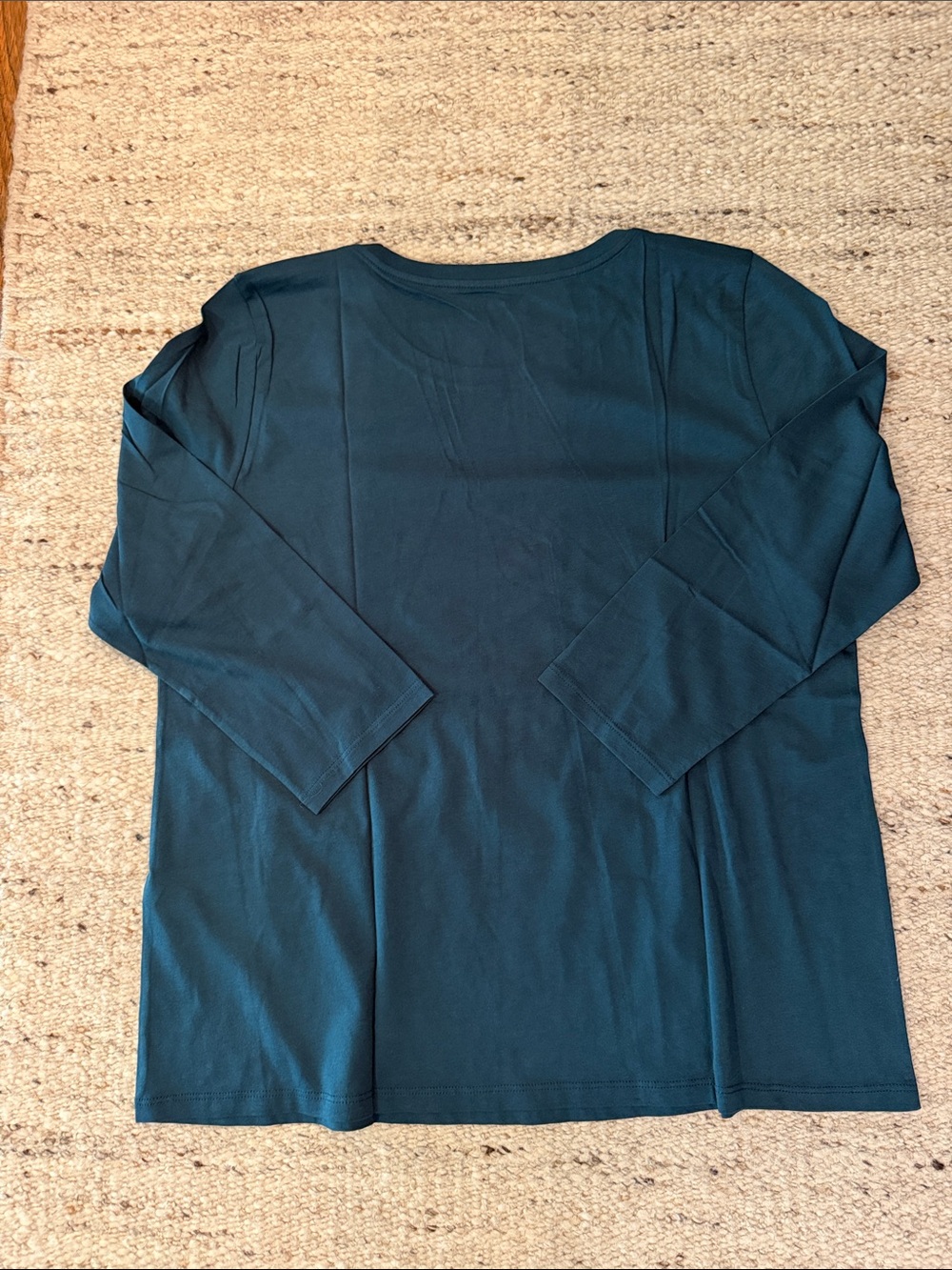 NWT EILEEN FISHER organic Pima cotton round neck tee- Alpine - Picture 4 of 4